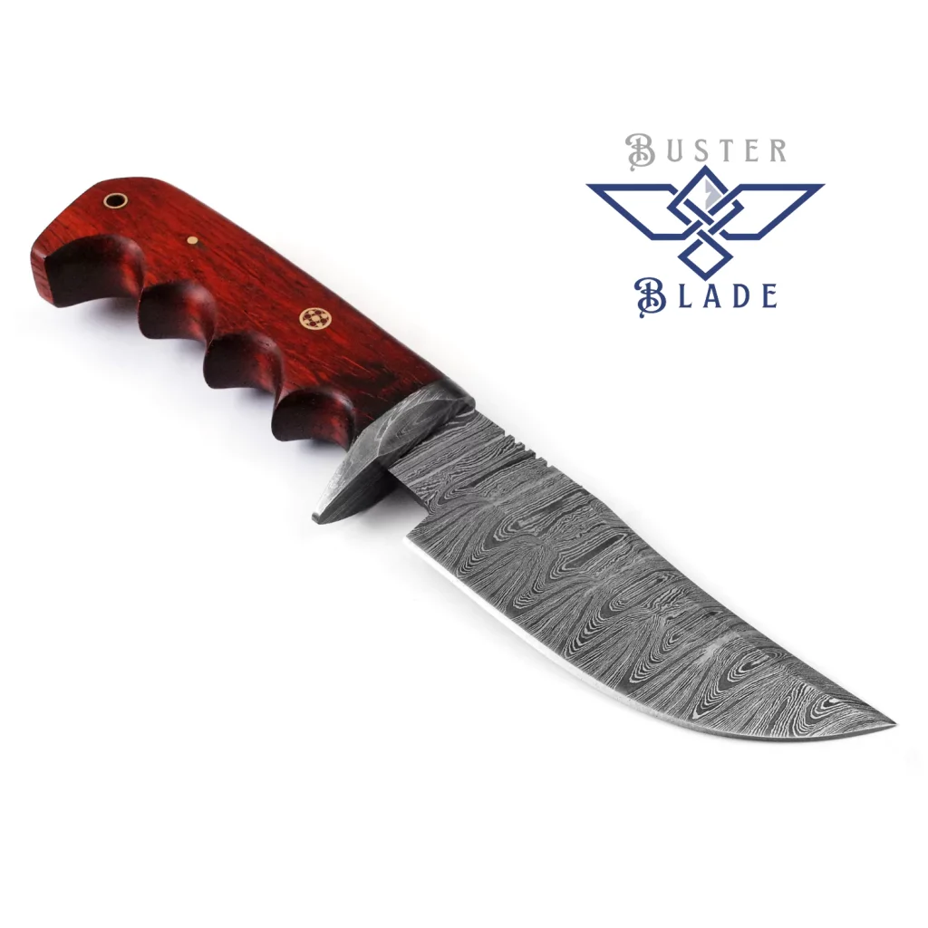 Bowie Damascus Knife with Dual Carry Sheath 221