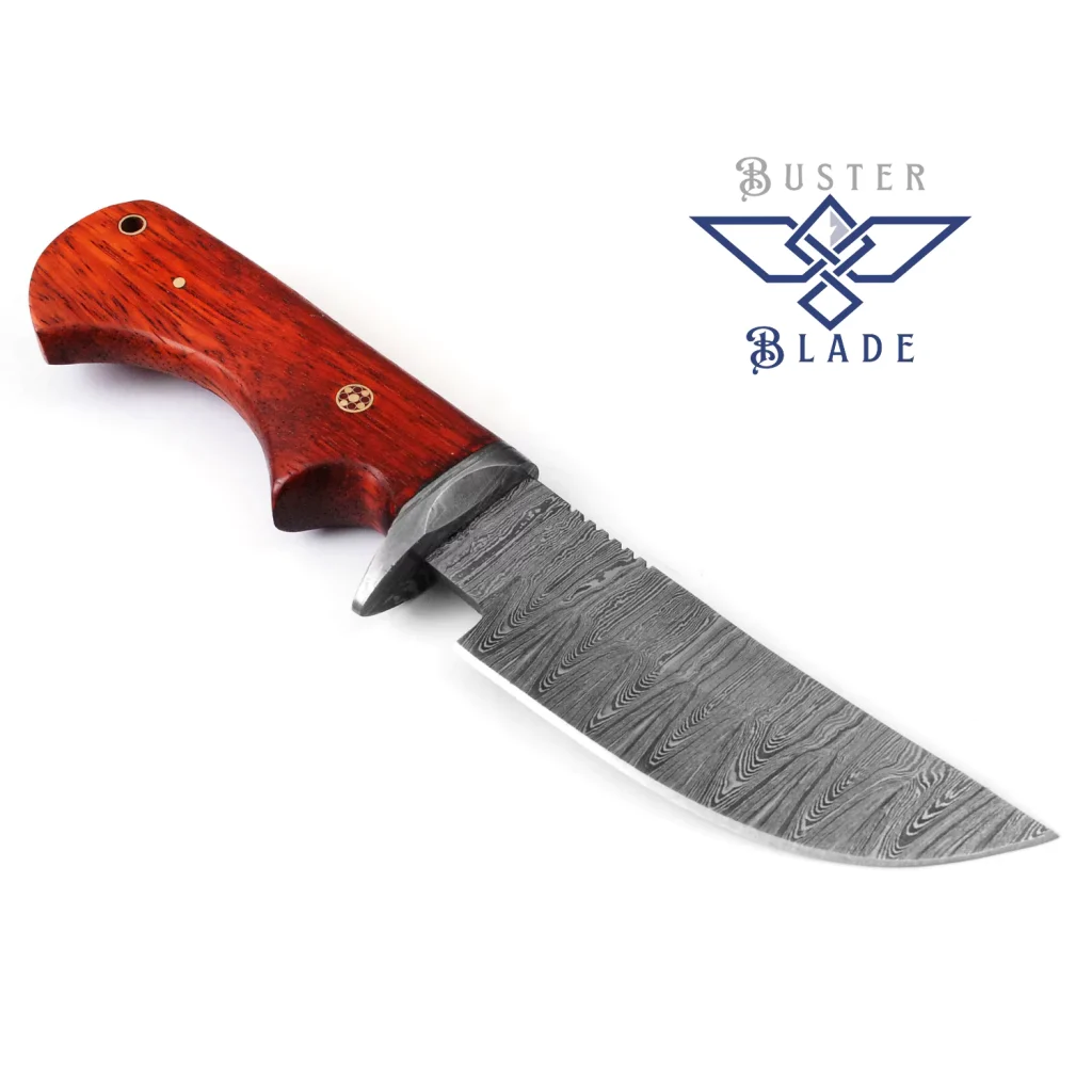 Custom Damascus Bowie Knife with Sheath 222