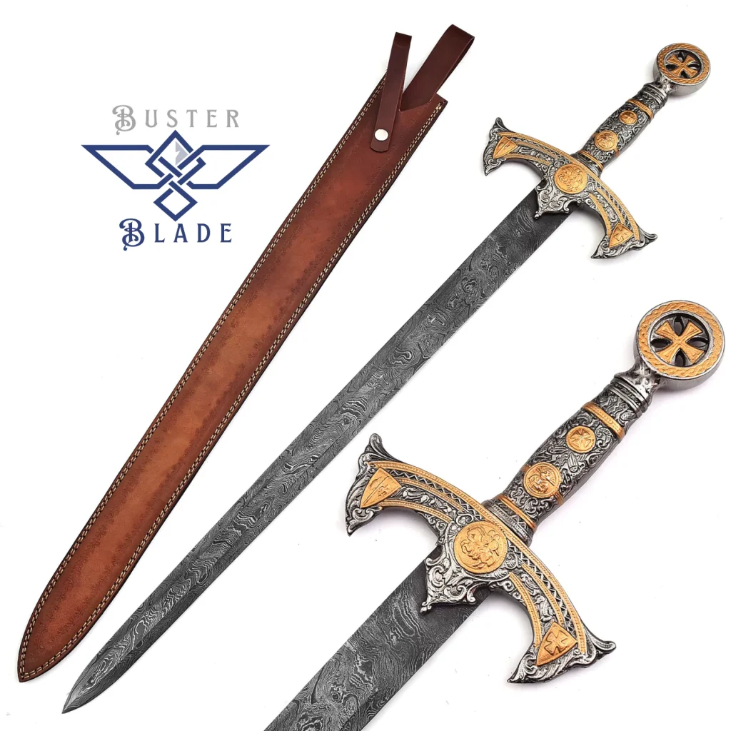 King's Sword 42" Damascus Steel Longsword 801