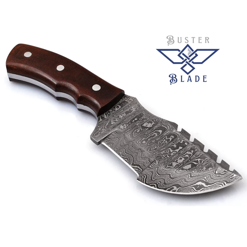 Damascus Steel Tracker Knife with Sheath 238Br