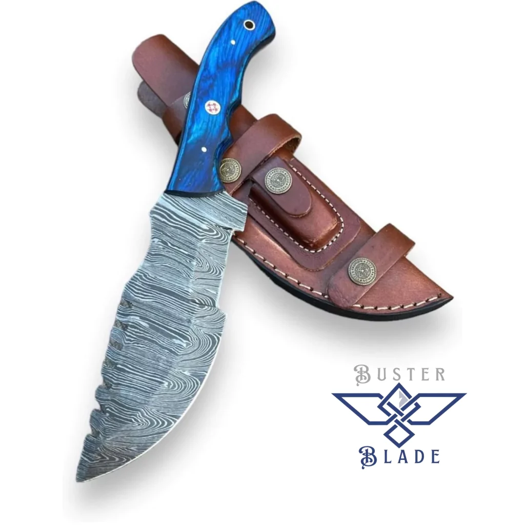 Damascus Tracker Knife with Sheath 236