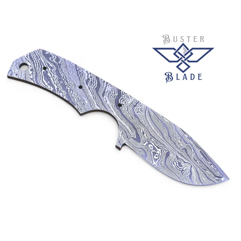 7” Drop Point Damascus Steel Knife Blank 829