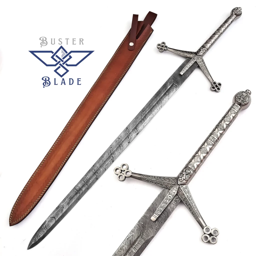 Handcrafted 42" Damascus Steel Claymore Sword 802