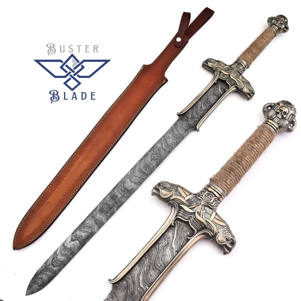 Handcrafted 43" Damascus Steel Sword 803