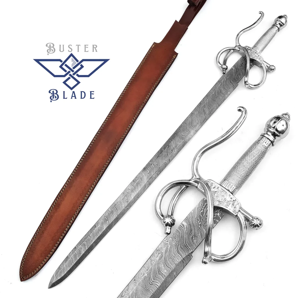 High Carbon Damascus 38" Rapier Sword 809