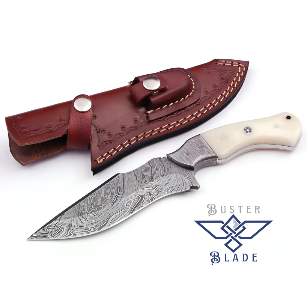 High-end Damascus Hunting Knife Bone Handle 274