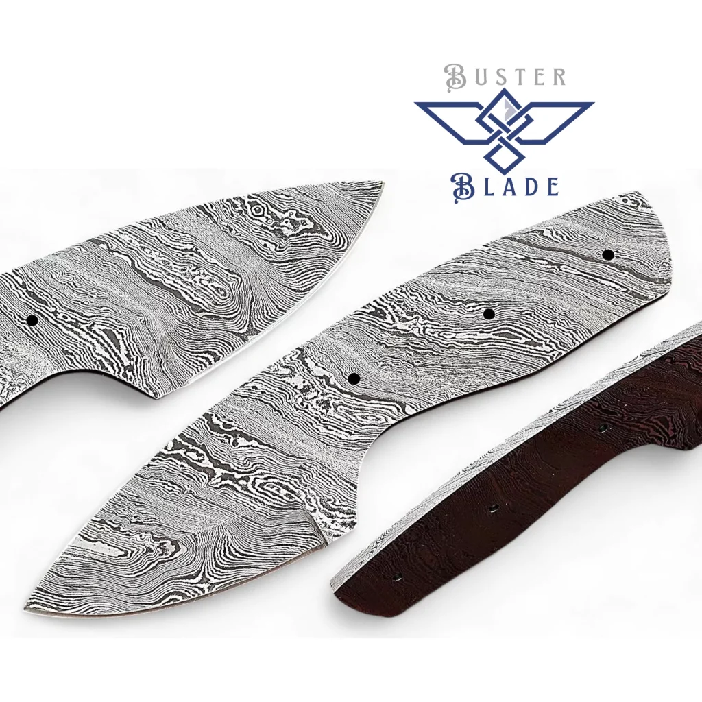 6.5” Spear Point Damascus Steel Blank Blade 830