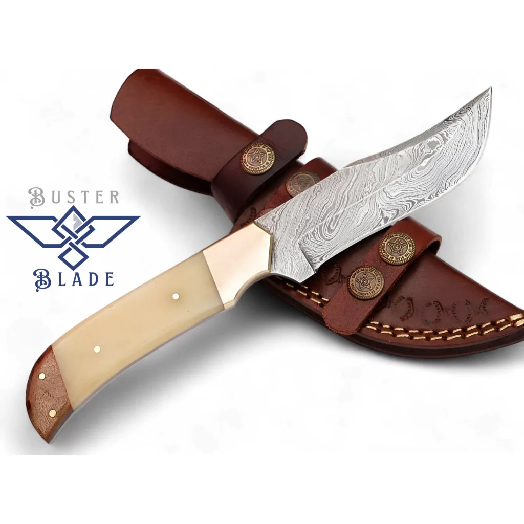 Bone Handle Handmade Damascus Skinning Knife 281