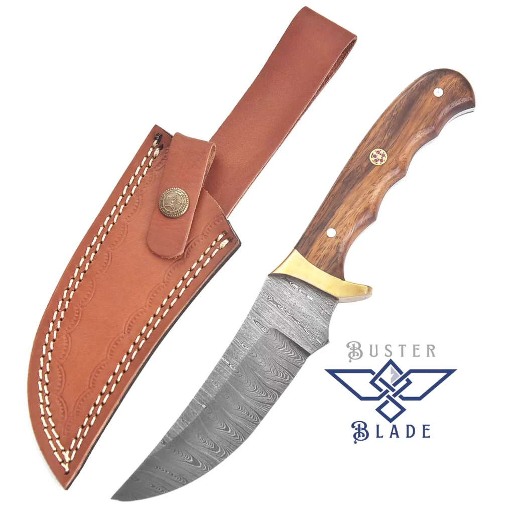 Damascus Skinning Hunting Knife with Gut Hook 249